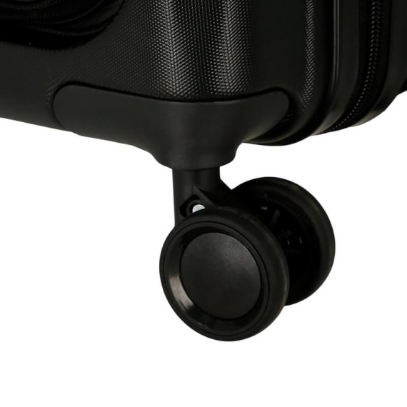 Mala de Cabine c/ Bolso Frontal 55cm 4R MOVOM Dayton Preta | Ref. 186.5351221