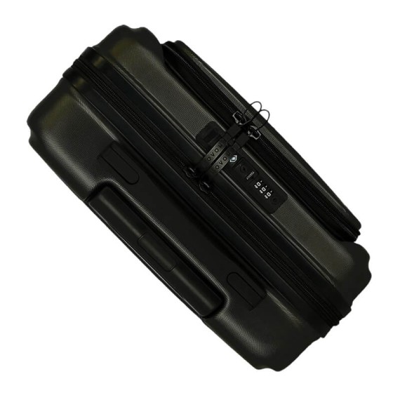 Mala de Cabine c/ Bolso Frontal 55cm 4R MOVOM Dayton Preta | Ref. 186.5351221