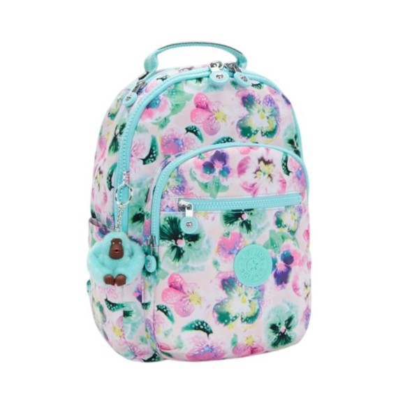 Mochila Casual KIPLING Seoul S Aqua Blossom | Ref. 187.40KI53577EC