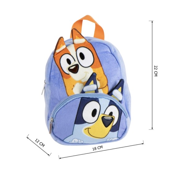 Mochila Creche Premium 22cm BLUEY Azul | Ref. 299.2100005841