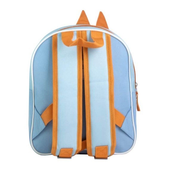 Mochila Infantil 27cm BLUEY 3D Aplicações Azul | Ref. 299.2100005846