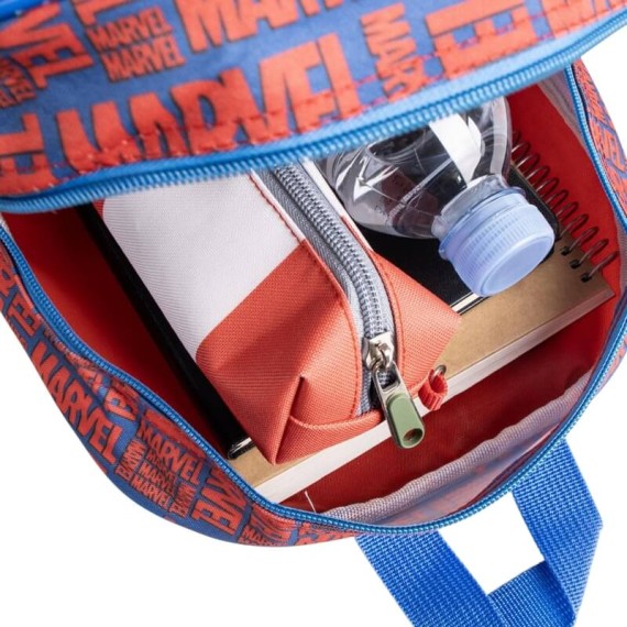 Mochila Infantil 31cm AVENGERS 3D 2100005348 Vermelho/Azul | Ref. 299.2100005348
