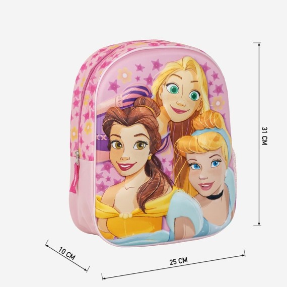 Mochila Infantil 31cm PRINCESAS 3D Lilás | Ref. 299.2100005112