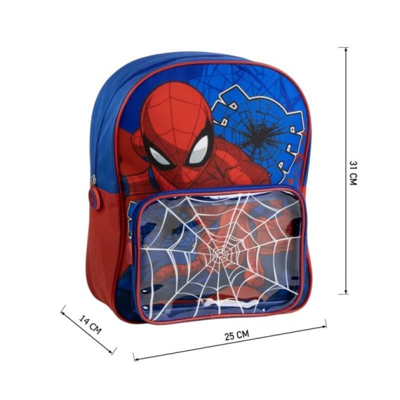 Mochila Infantil 31cm SPIDER-MAN Azul/Vermelho | Ref. 299.2100005859