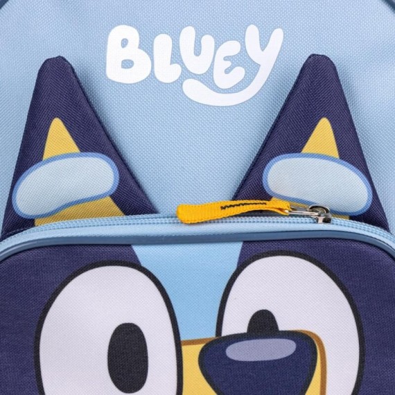 Mochila Infantil Escolar 30cm BLUEY Aplicações Azul | Ref. 2100004867