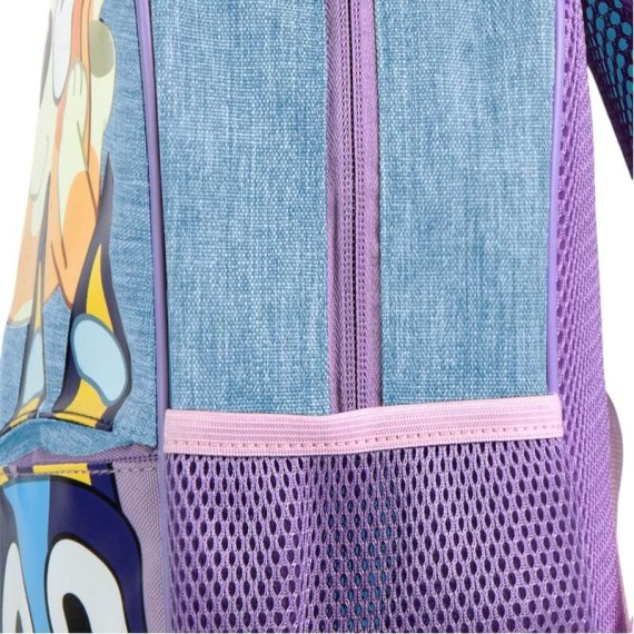 Mochila Infantil Escolar 30cm BLUEY 2100005881 Azul/Roxo | Ref. 299.2100005881