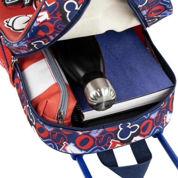Mochila Infantil Trolley 31cm MICKEY 3D Vermelha | Ref. 299.2100006180