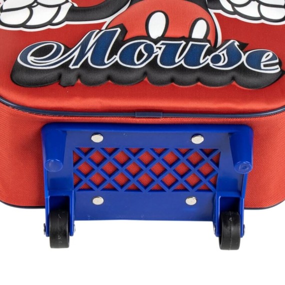 Mochila Infantil Trolley 31cm MICKEY 3D Vermelha | Ref. 299.2100006180