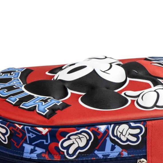 Mochila Infantil Trolley 31cm MICKEY 3D Vermelha | Ref. 299.2100006180