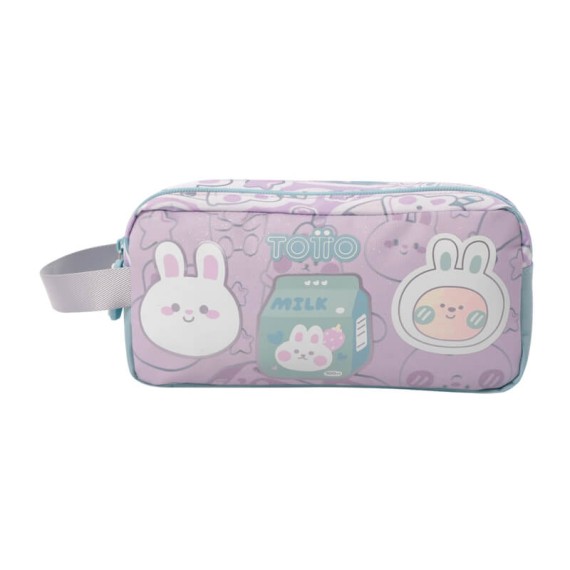 Estojo Escolar Infantil Duplo Kawi TOTTO 4QX Lilás | Ref. 330.AJ52KAW001104QXL