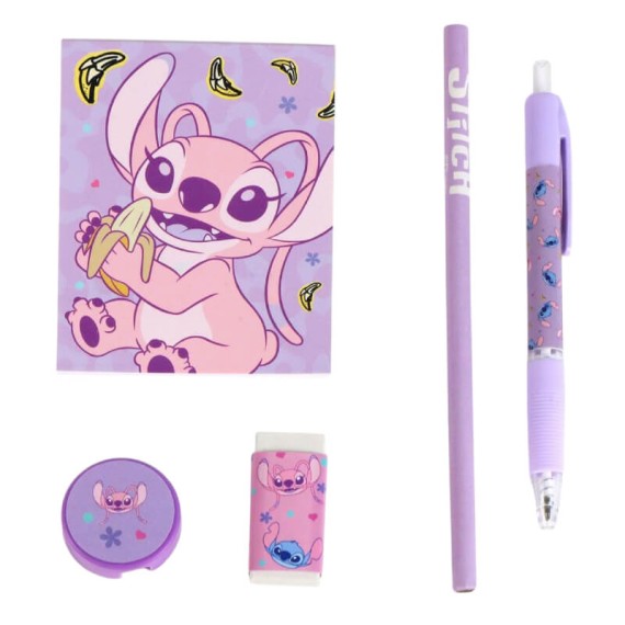 Estojo Escolar Peluche c/ Acessórios STITCH 2700001710 Rosa | Ref. 299.2700001710R