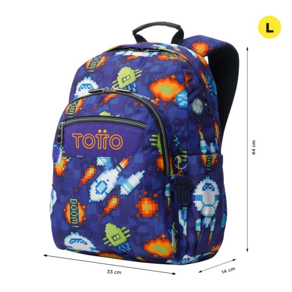 Mochila Escolar Acuareles Space Blue TOTTO 8FK Roxo | Ref. 330.MA04ECO02116N8FK