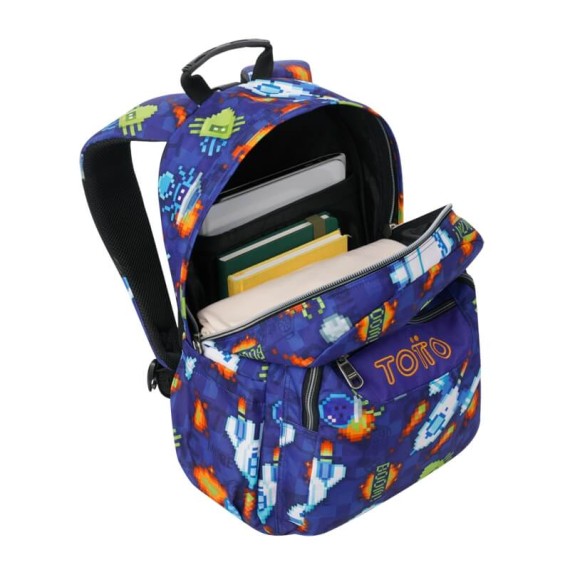 Mochila Escolar Acuareles Space Blue TOTTO 8FK Roxo | Ref. 330.MA04ECO02116N8FK