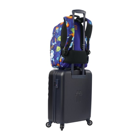 Mochila Escolar Acuareles Space Blue TOTTO 8FK Roxo | Ref. 330.MA04ECO02116N8FK