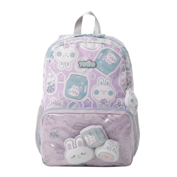 Mochila Infantil 6 e 7 Anos M Kawi TOTTO 4QX Lilás | Ref. 330.MJ04KAW002104QXM