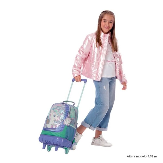 Mochila Infantil com Rodas M Magic Dreams TOTTO 6DJ Lilás | Ref. 330.MJ03MGD005106DJM