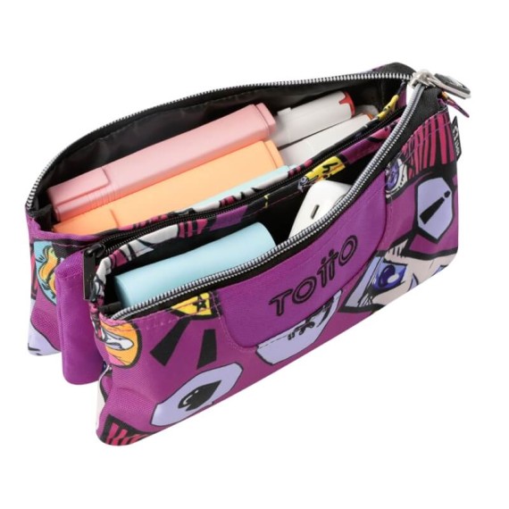 Estojo Escolar Triplo Tablero TOTTO 1KC Roxo | Ref. 330.AC52ECO01216Z1KC Estojo Escolar Triplo Tablero TOTTO 1KC Roxo | Ref. 330.AC52ECO01216Z1KC
