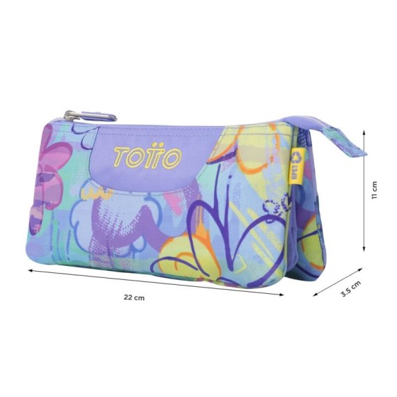 Estojo Escolar Triplo Tablero TOTTO 5Q8 Lilás | Ref. 330.AC52ECO01216Z5Q8