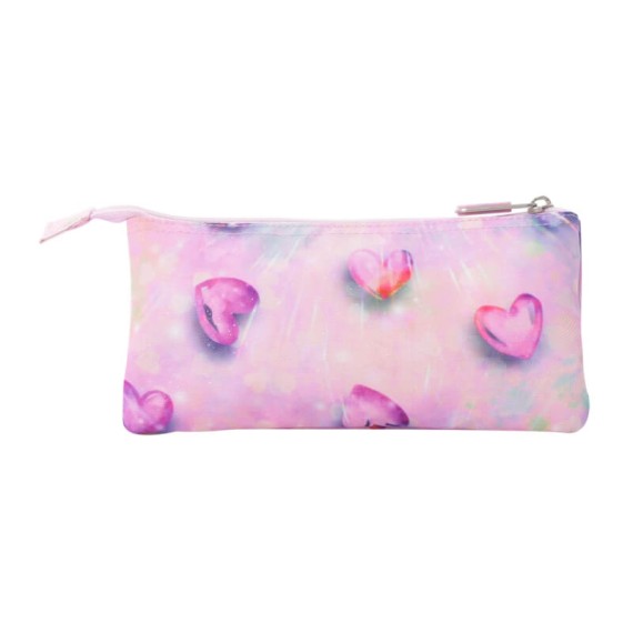 Estojo Escolar Triplo Tablero Glitter TOTTO 1KB Rosa | Ref. 330.AC52ECO01211Z1KB