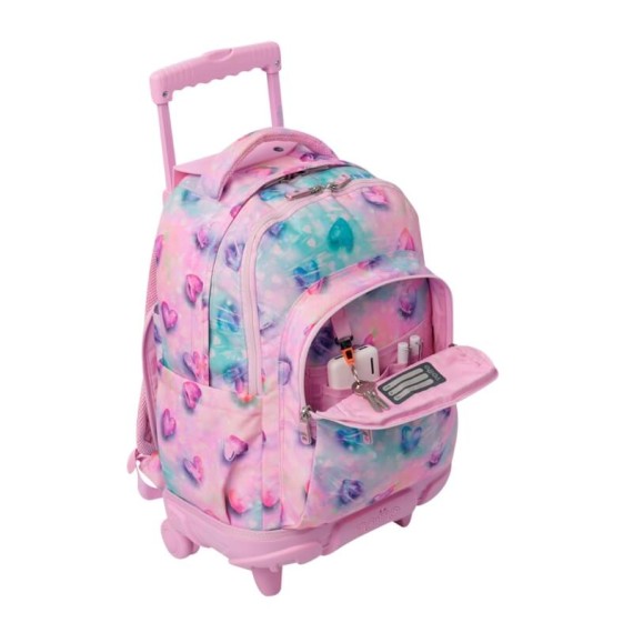 Mochila Escolar Compacta c/ Rodas Renglones TOTTO 1KB Rosa | Ref. 330.MA03ECO00611P1KB