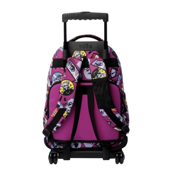 Mochila Escolar Compacta c/ Rodas Renglones TOTTO 1KC Roxo | Ref. 330.MA03ECO00616P1KC