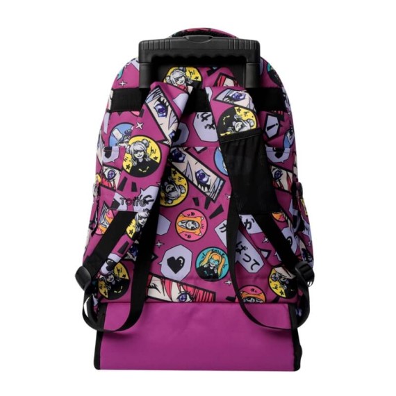 Mochila Escolar Compacta c/ Rodas Renglones TOTTO 1KC Roxo | Ref. 330.MA03ECO00616P1KC