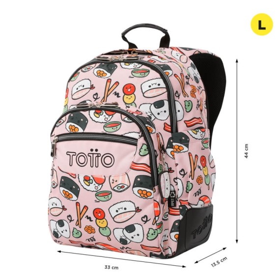 Mochila Escolar Rayol TOTTO 1KD Rosa Claro | Ref. 330.MA04ECO00216N1KD