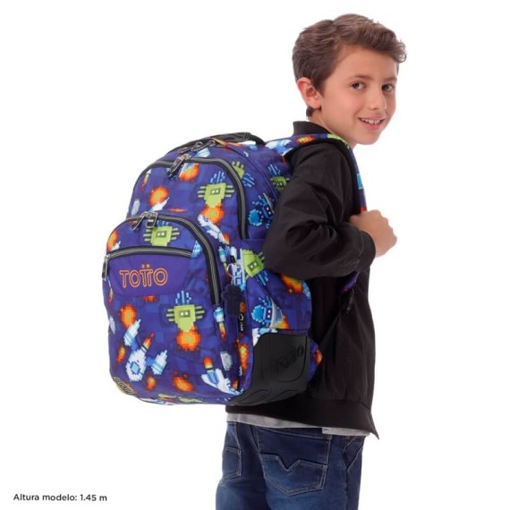Mochila Escolar Rayol Space Blue TOTTO 8FK Roxo | Ref. 330.MA04ECO00216N8FK