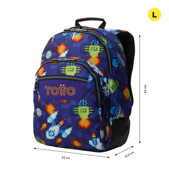 Mochila Escolar Rayol Space Blue TOTTO 8FK Roxo | Ref. 330.MA04ECO00216N8FK