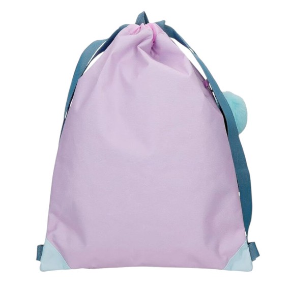 Mochila Saco c/ Bolso Frontal STITCH Lovely Lilás | Ref. 186.3163841 Mochila Saco c/ Bolso Frontal STITCH Lovely Lilás | Ref. 186.3163841