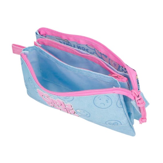 Estojo Escolar Triplo MOVOM Power Girl Azul | Ref. 186.3074341 Estojo Escolar Triplo MOVOM Power Girl Azul | Ref. 186.3074341