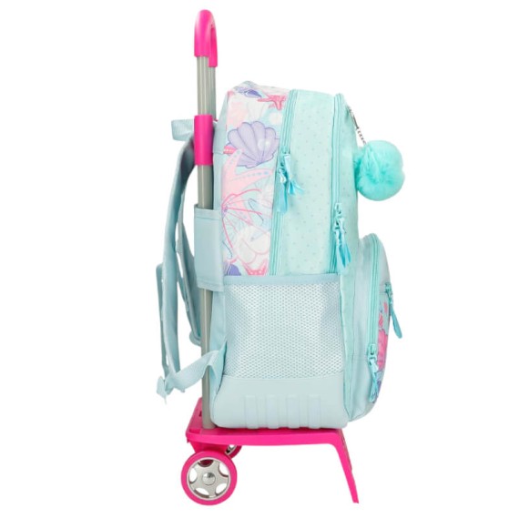 Mochila Adap 44cm 2C c/ Carro MOVOM I Love Sea Life Turquesa | Ref. 186.30526T1 Mochila Adap 44cm 2C c/ Carro MOVOM I Love Sea Life Turquesa | Ref. 186.30526T1