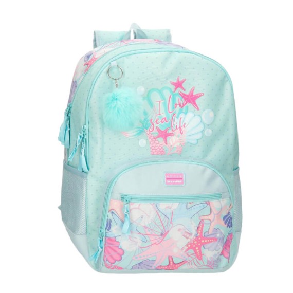 Mochila Adap 44cm 2C MOVOM I Love Sea Life Turquesa | Ref. 186.30526D1 Mochila Adap 44cm 2C MOVOM I Love Sea Life Turquesa | Ref. 186.30526D1