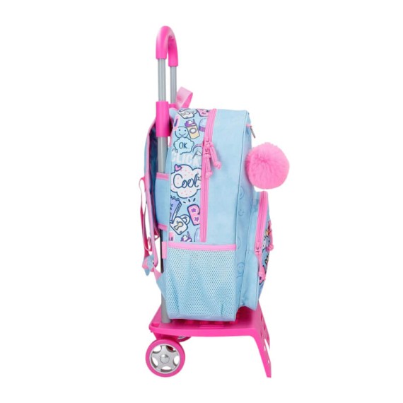 Mochila Escolar Adap 38cm c/ Carro MOVOM Power Girl Azul | Ref. 186.30723T1 Mochila Escolar Adap 38cm c/ Carro MOVOM Power Girl Azul | Ref. 186.30723T1