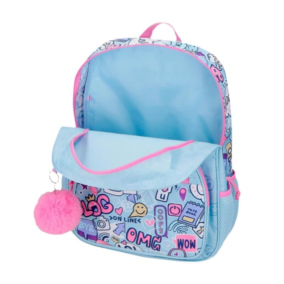 Mochila Escolar Adap 38cm c/ Carro MOVOM Power Girl Azul | Ref. 186.30723T1 Mochila Escolar Adap 38cm c/ Carro MOVOM Power Girl Azul | Ref. 186.30723T1
