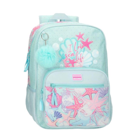 Mochila Escolar Adap 38cm MOVOM I Love Sea Life Turquesa | Ref. 186.30523D1 Mochila Escolar Adap 38cm MOVOM I Love Sea Life Turquesa | Ref. 186.30523D1