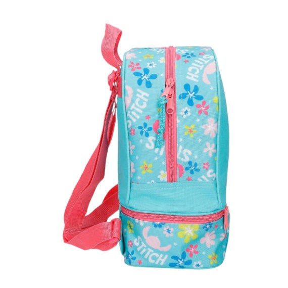Mochila Pequena 28cm c/ Porta Merendas STITCH Aloha Azul | Ref. 186.4952742 Mochila Pequena 28cm c/ Porta Merendas STITCH Aloha Azul | Ref. 186.4952742