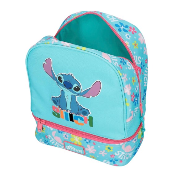 Mochila Pequena 28cm c/ Porta Merendas STITCH Aloha Azul | Ref. 186.4952742 Mochila Pequena 28cm c/ Porta Merendas STITCH Aloha Azul | Ref. 186.4952742
