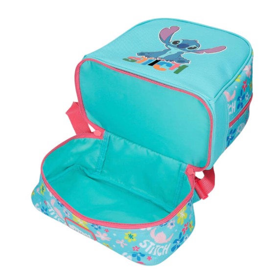 Mochila Pequena 28cm c/ Porta Merendas STITCH Aloha Azul | Ref. 186.4952742 Mochila Pequena 28cm c/ Porta Merendas STITCH Aloha Azul | Ref. 186.4952742
