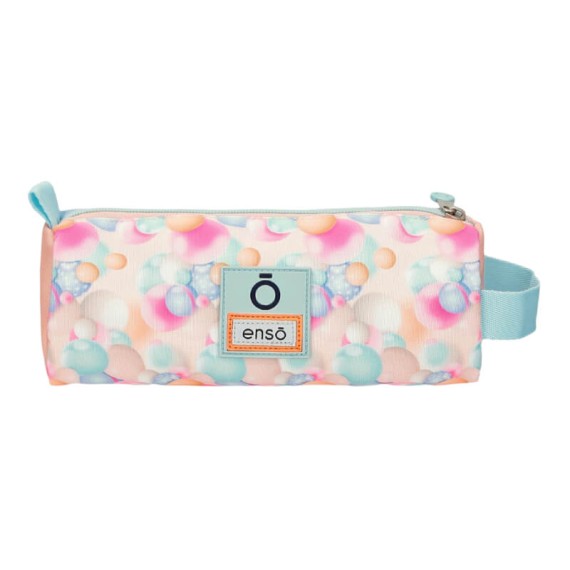 Estojo Escolar Redondo ENSO Bubbles Azul Ganga | Ref. 186.9784121