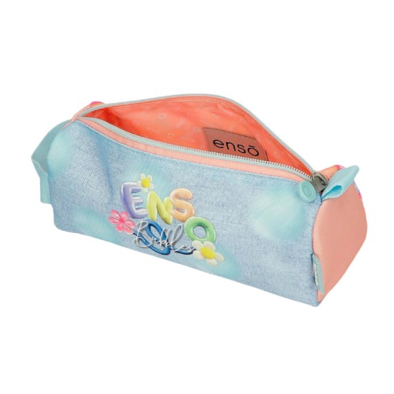 Estojo Escolar Redondo ENSO Bubbles Azul Ganga | Ref. 186.9784121