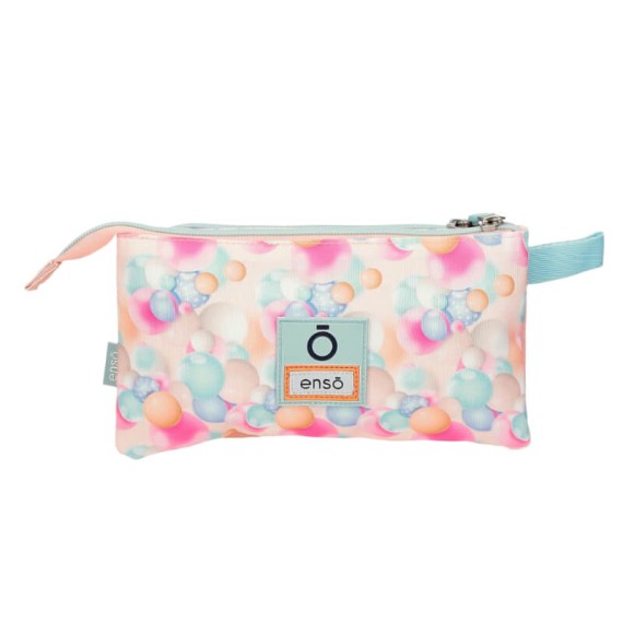 Estojo Escolar Triplo ENSO Bubbles Azul Ganga | Ref. 186.9784321