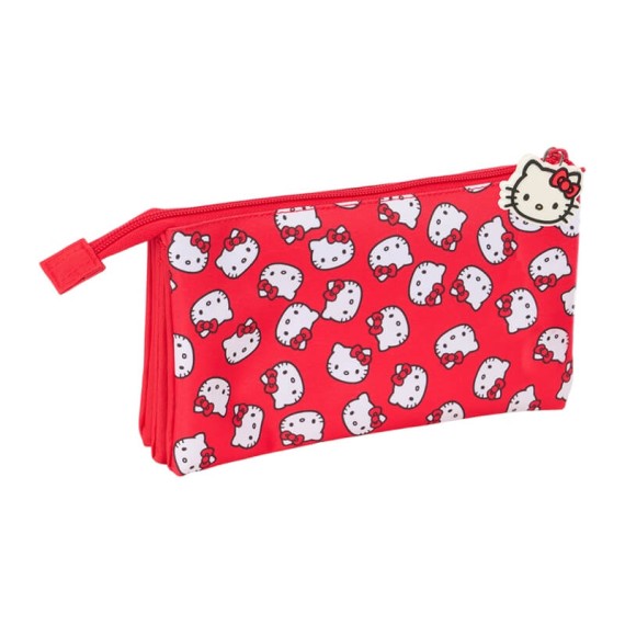 Estojo Escolar Triplo HELLO KITTY Iconic Vermelho | Ref. 248.812516744