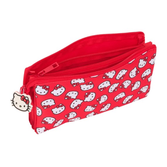 Estojo Escolar Triplo HELLO KITTY Iconic Vermelho | Ref. 248.812516744