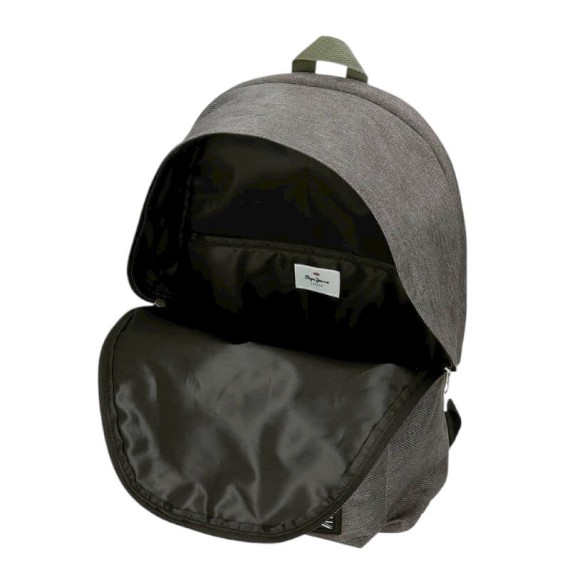 Mochila Escolar Adap. 44cm 2C c/ Carro PEPE JEANS Edmon Cinza | Ref. 186.69124T2 Mochila Escolar Adap. 44cm 2C c/ Carro PEPE JEANS Edmon Cinza | Ref. 186.69124T2