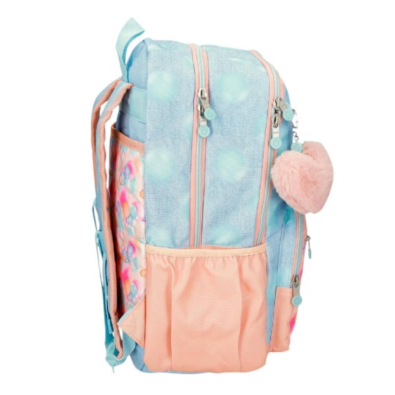 Mochila Escolar Adap. 44cm 2C ENSO Bubbles Azul Ganga | Ref. 186.97827D1