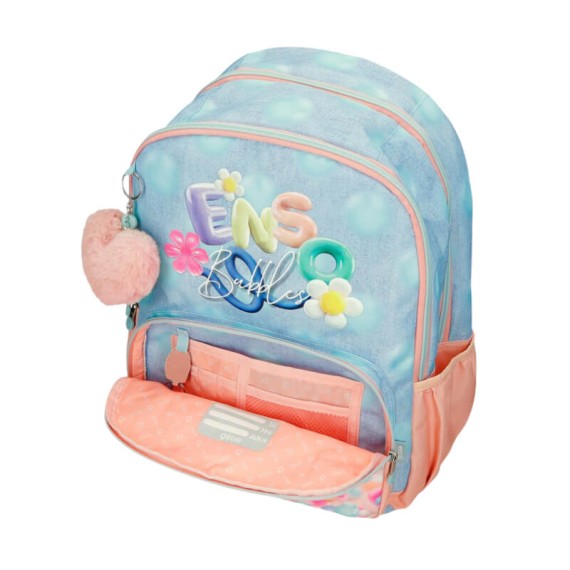 Mochila Escolar Adap. 44cm 2C ENSO Bubbles Azul Ganga | Ref. 186.97827D1