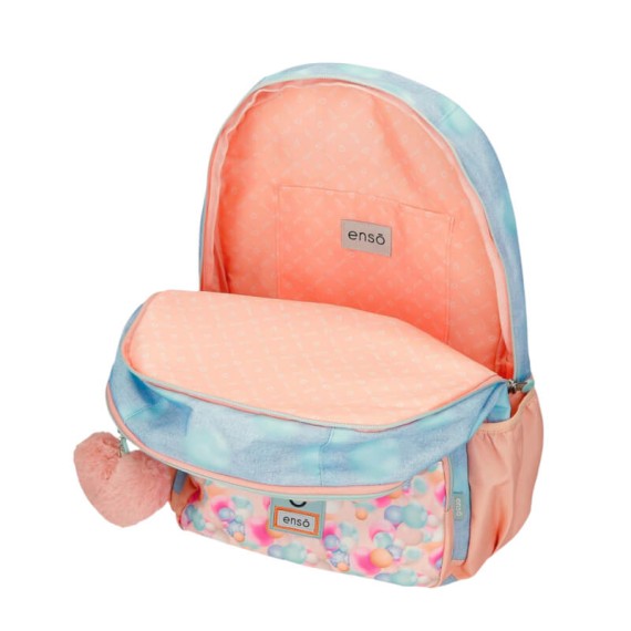 Mochila Escolar Adap. 44cm 2C ENSO Bubbles Azul Ganga | Ref. 186.97827D1