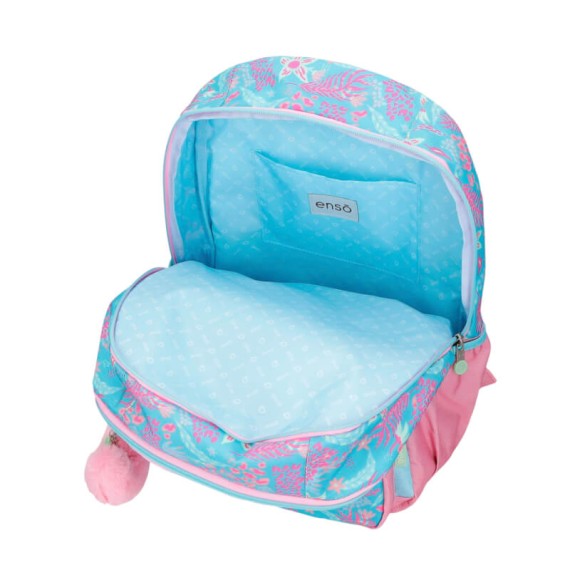 Mochila Escolar Adap. 44cm 2C ENSO Jungle Mood Azul | Ref. 186.98127D1