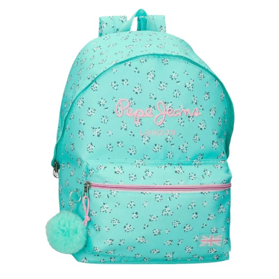 Mochila Escolar Adap. 44cm PEPE JEANS Nora Turquesa | Ref. 186.60423F2